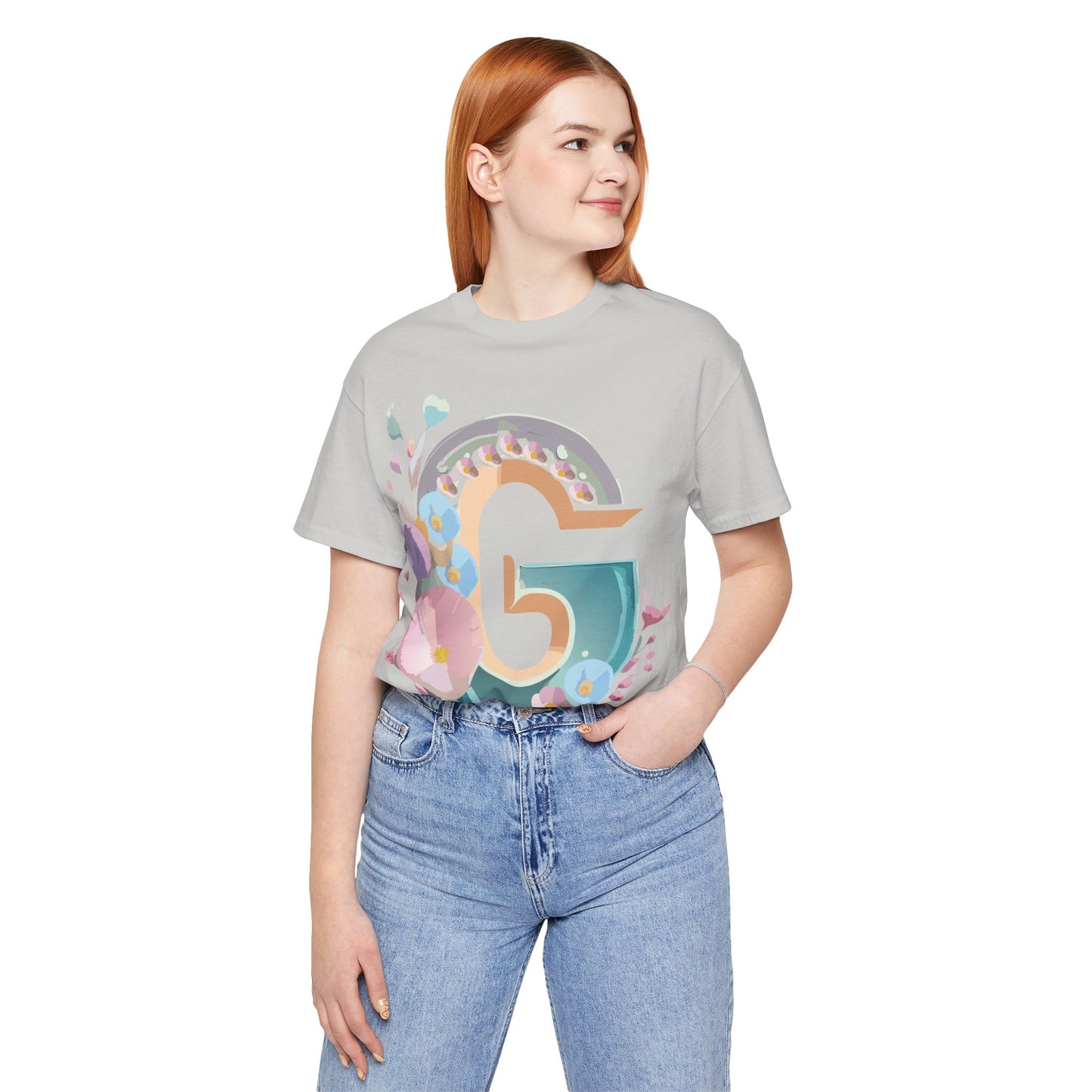 Natural Cotton Tee Shirt - Letters Collection - G