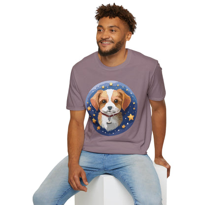 Unisex Dog Shirt Animal Print Tee Gildan Softstyle 64000 Cotton
