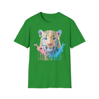 Unisex Cheetah Print Gildan Softstyle 64000 Short Sleeve T Shirt