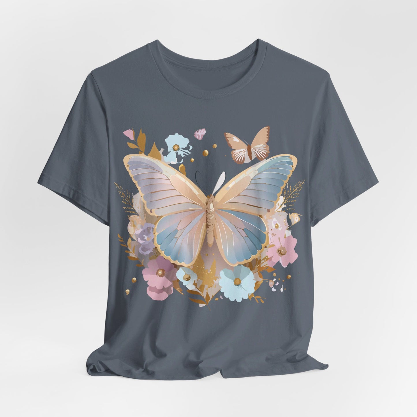 T-shirt en coton naturel avec papillon