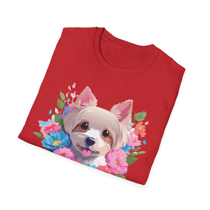 Unisex Gildan Softstyle Animal Print Dog Shirt Tee 100 Percent Cotton