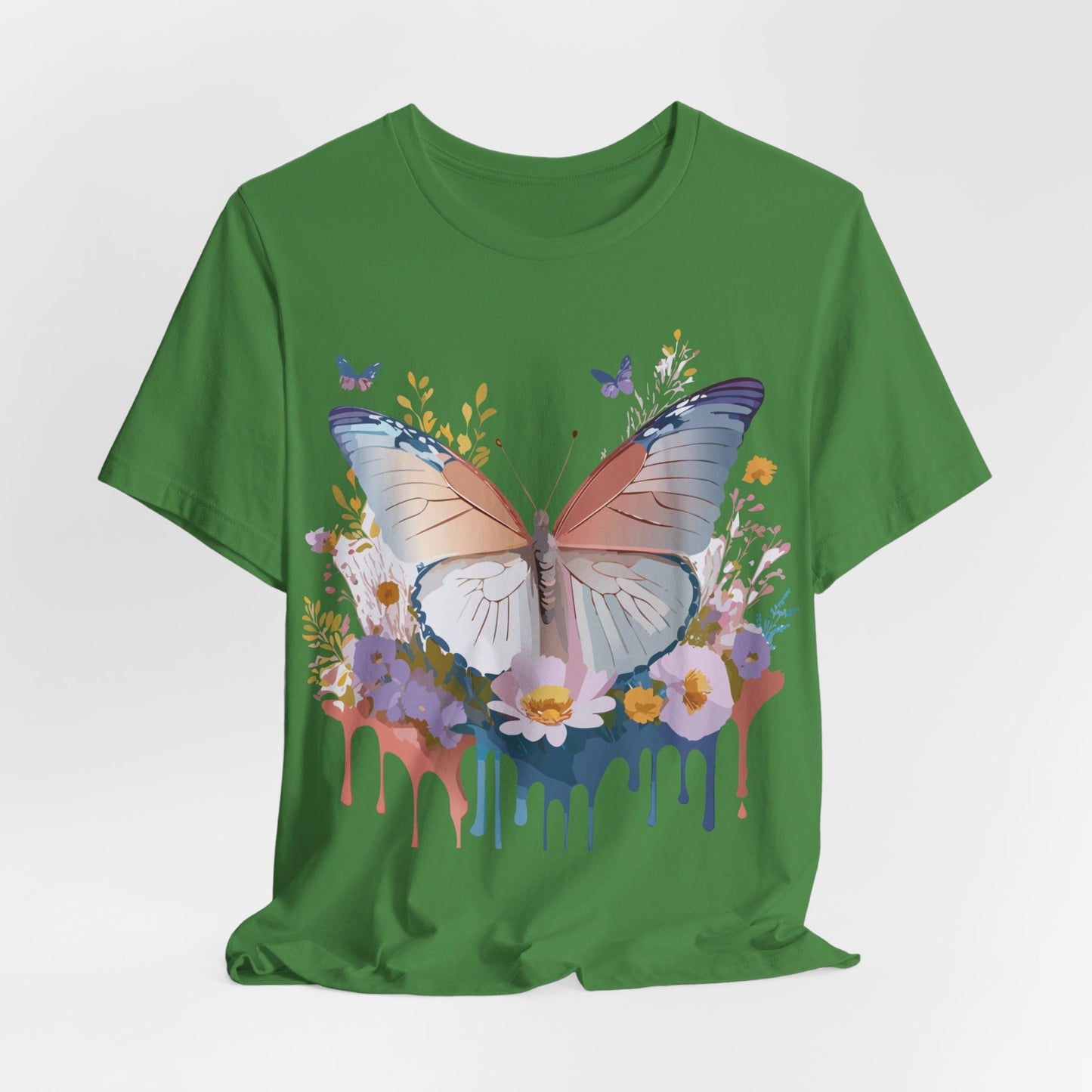 T-Shirt aus natürlicher Baumwolle mit Schmetterling