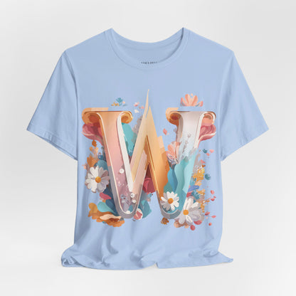 Natural Cotton Tee Shirt - Letters Collection - W Printify