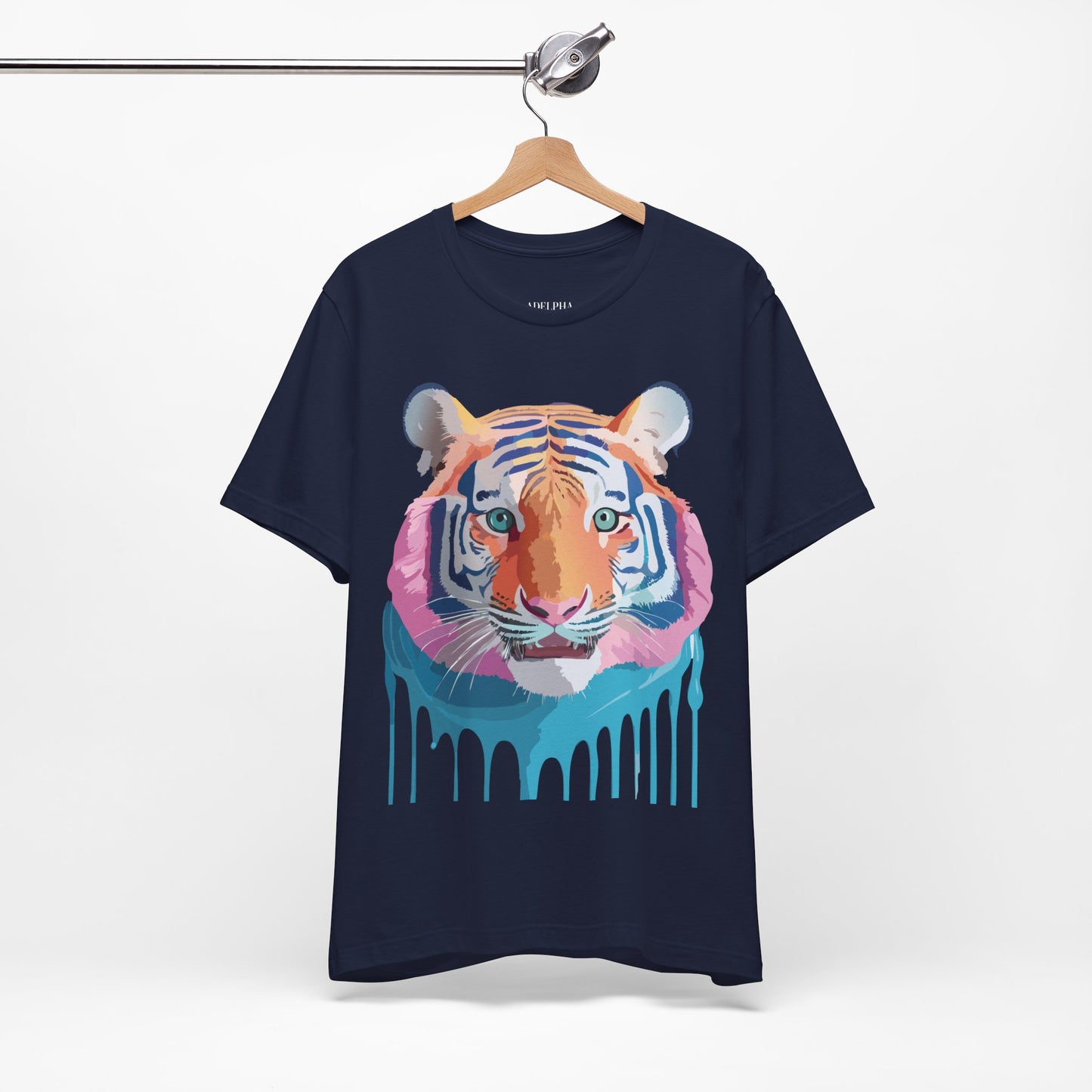 Natural Cotton Tee Shirt with Tiger