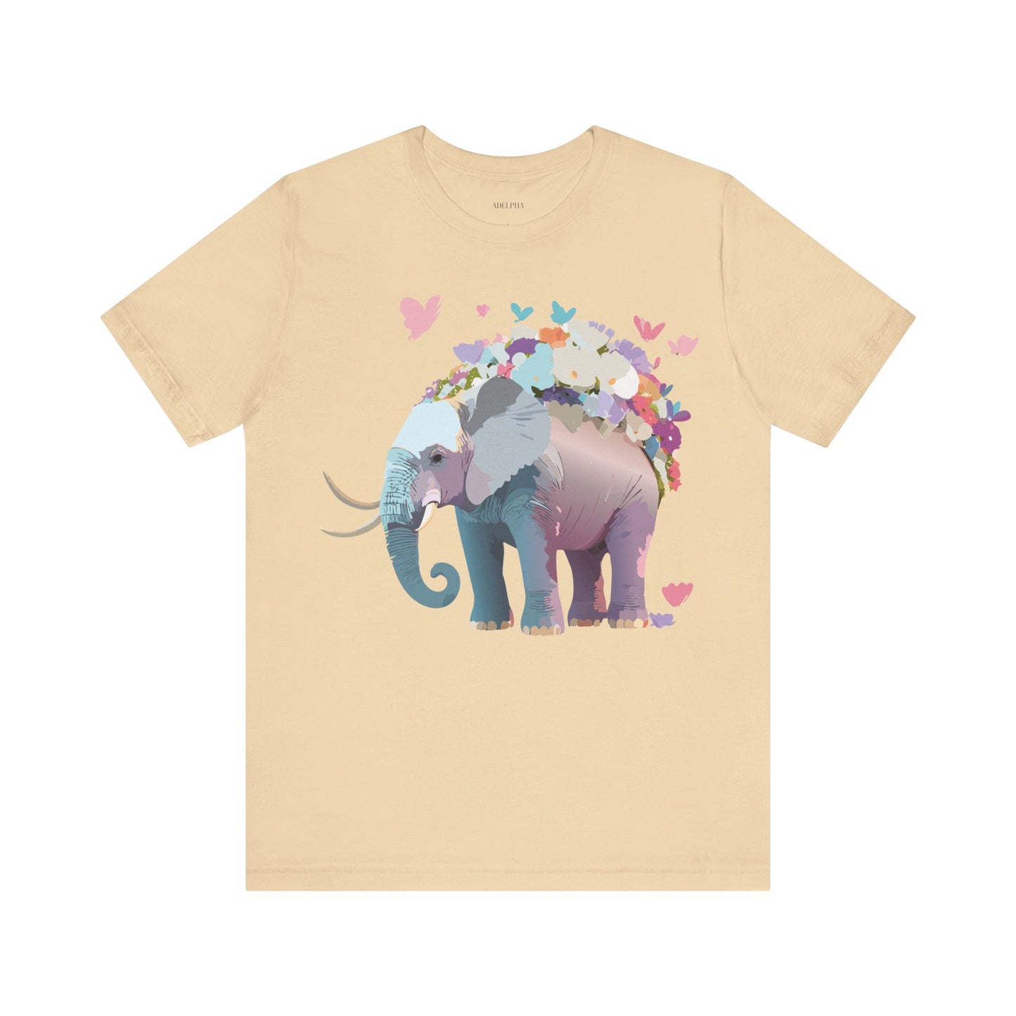 T-Shirt aus natürlicher Baumwolle mit Elefant