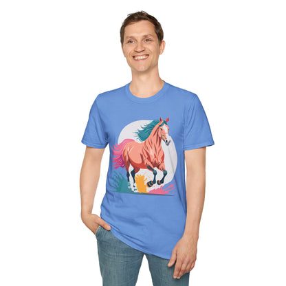 Unisex Horse Shirt Tee Gildan Softstyle 64000 Premium Ringspun Cotton