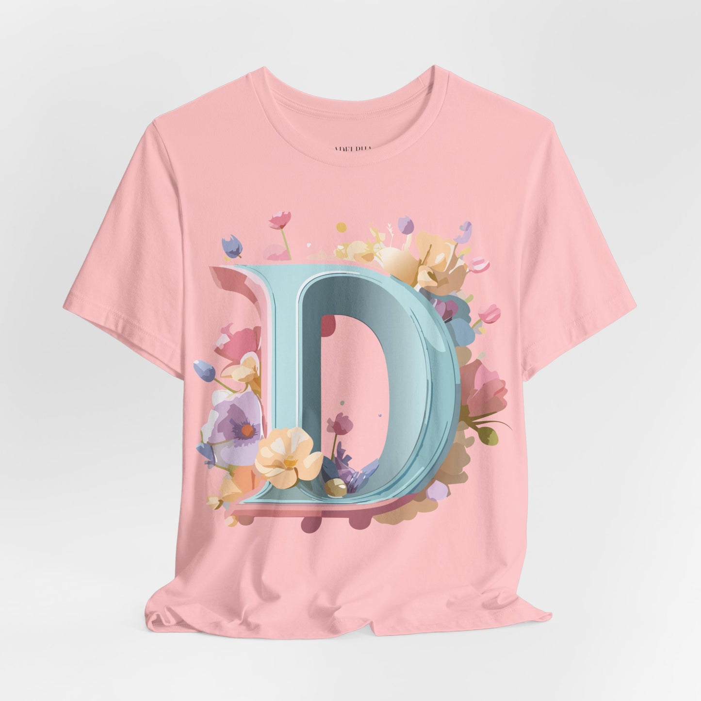 Natural Cotton Tee Shirt - Letters Collection - D