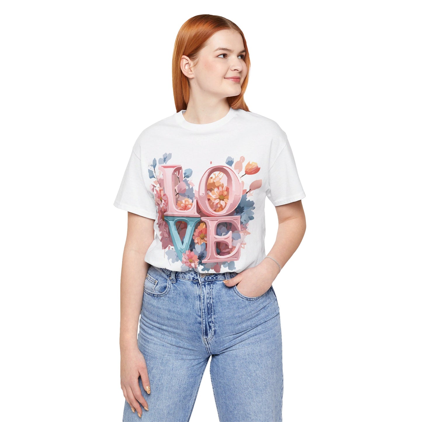 T-Shirt aus natürlicher Baumwolle – Love Story-Kollektion