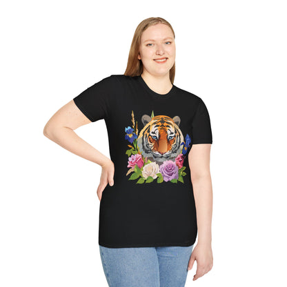Unisex Tiger Shirt Softstyle Graphic Tee 100 Percent Cotton Apparel