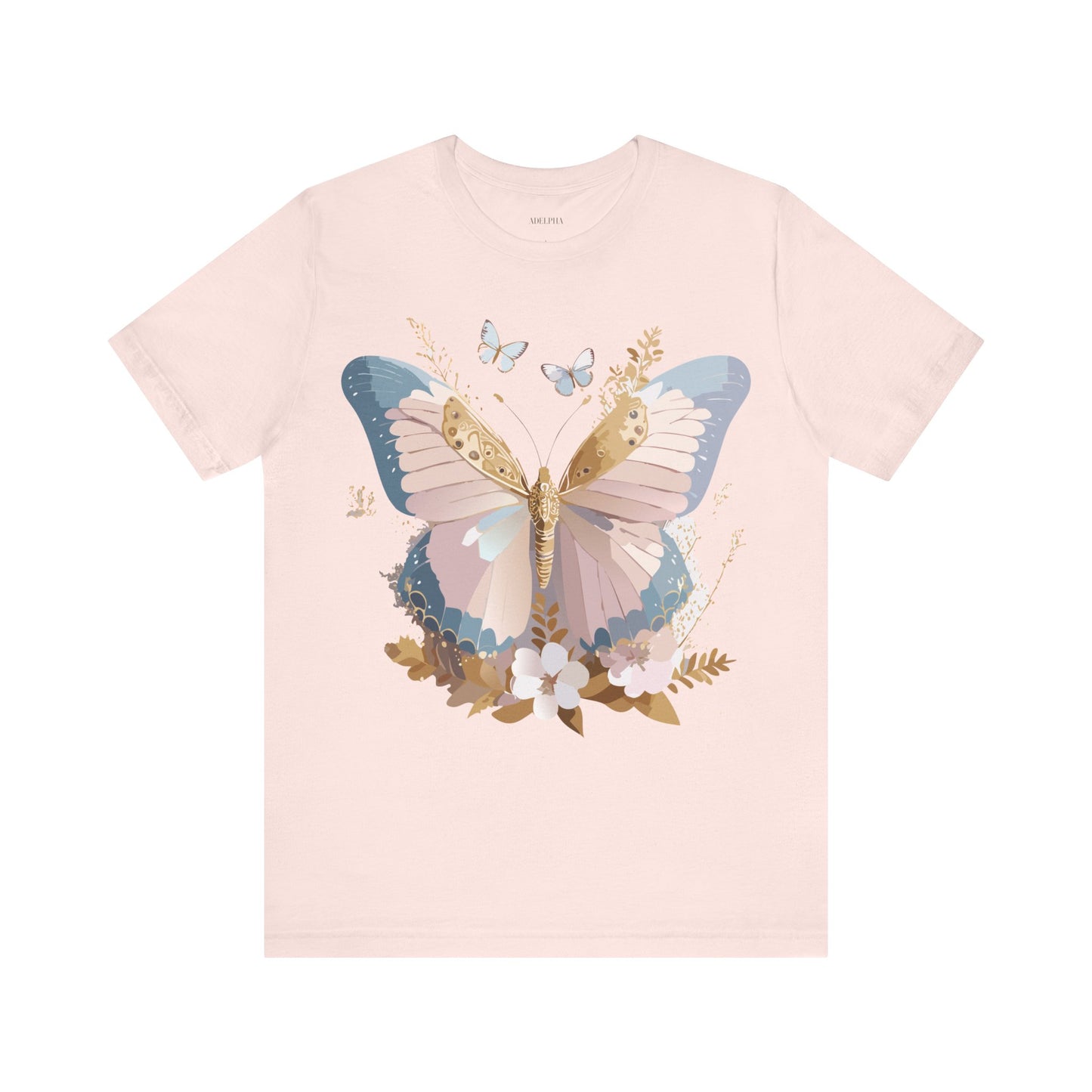 T-shirt en coton naturel avec papillon