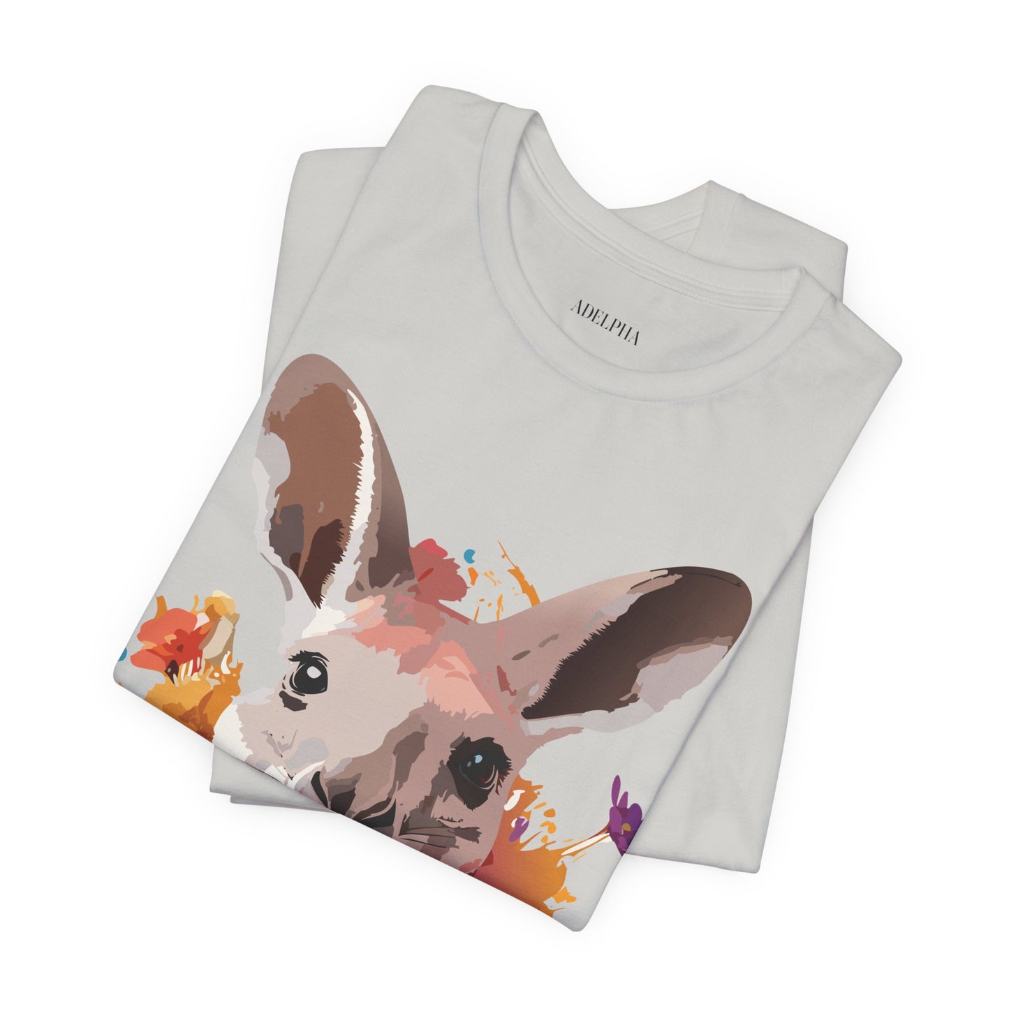 Natural Cotton Tee Shirt with Kangaroo