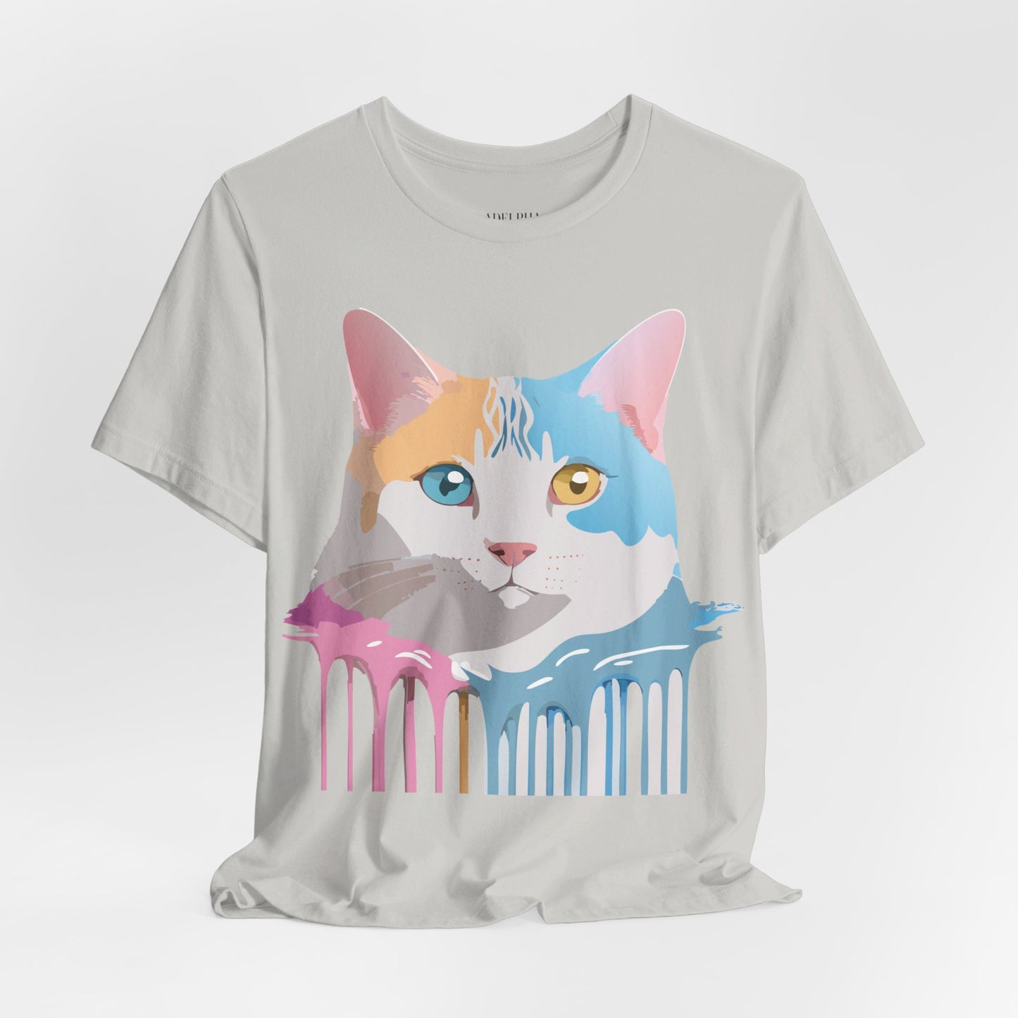 T-Shirt aus natürlicher Baumwolle mit Katze