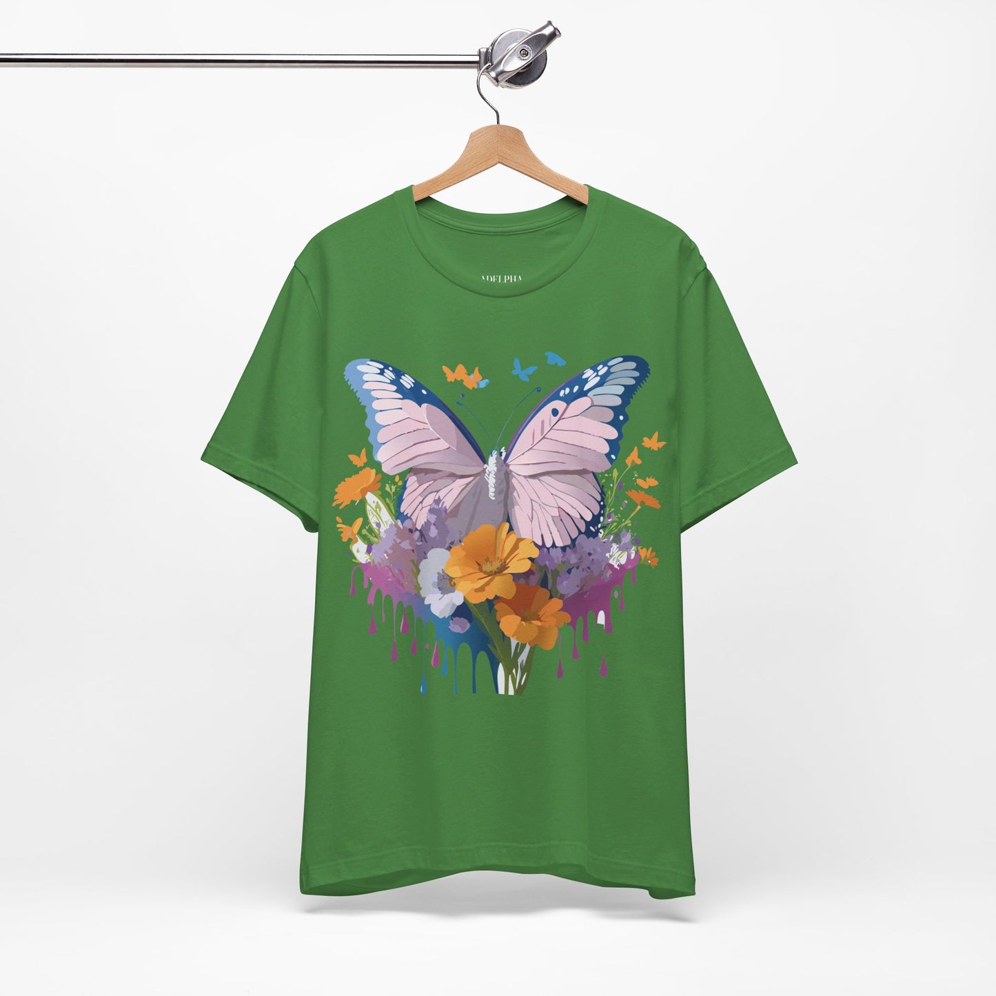 T-shirt en coton naturel avec papillon