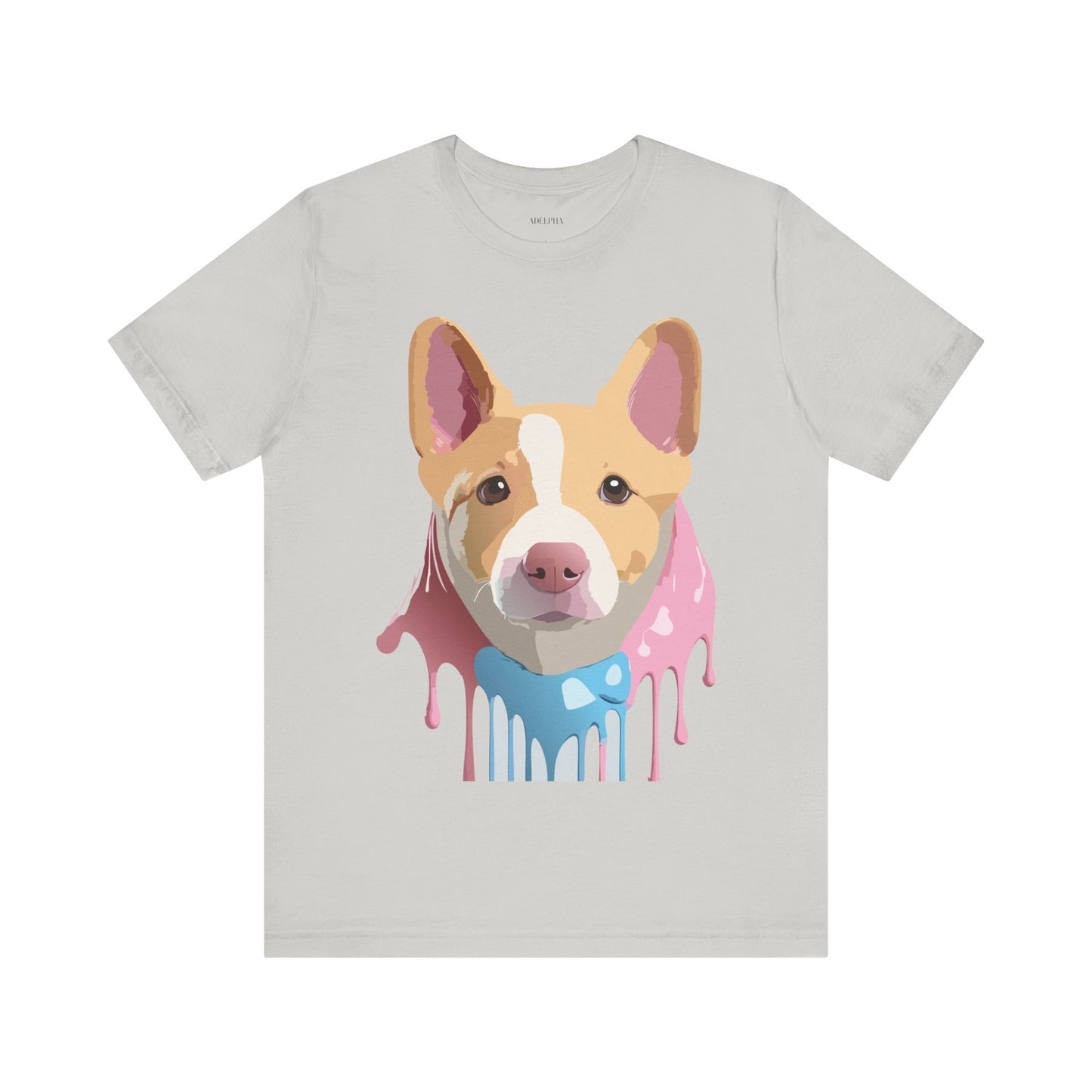 Natural Cotton Tee Shirt with Dog