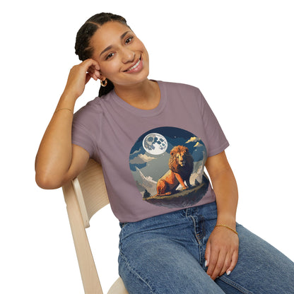Lion Shirt Unisex Animal Tee Softstyle 64000 100 Percent Ring-Spun Cotton