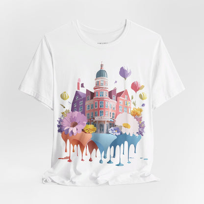 Natural Cotton Tee Shirt - Beautiful Places Collection - Amsterdam Printify