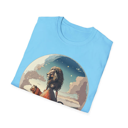 Lion Graphic T Shirt Unisex Softstyle 64000 Gildan 100 Percent Cotton Tee