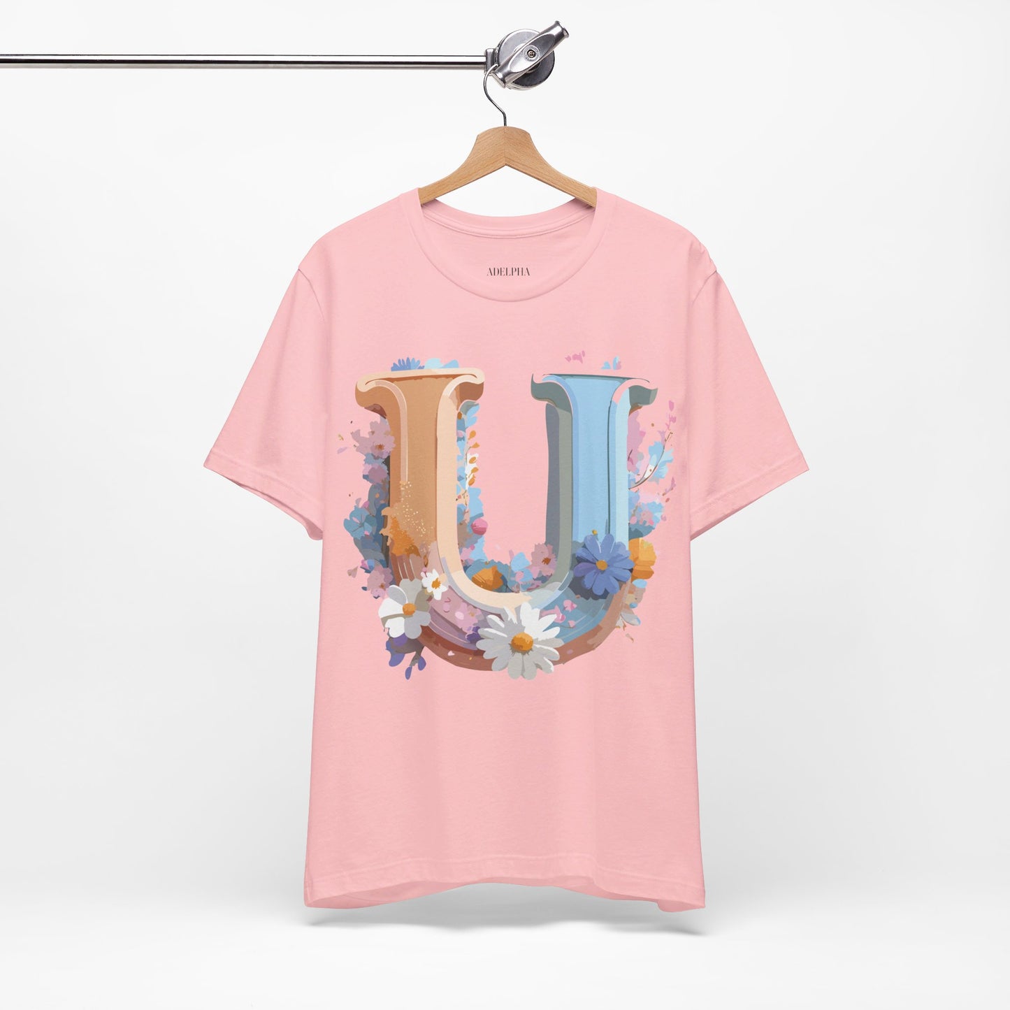 Natural Cotton Tee Shirt - Letters Collection - U