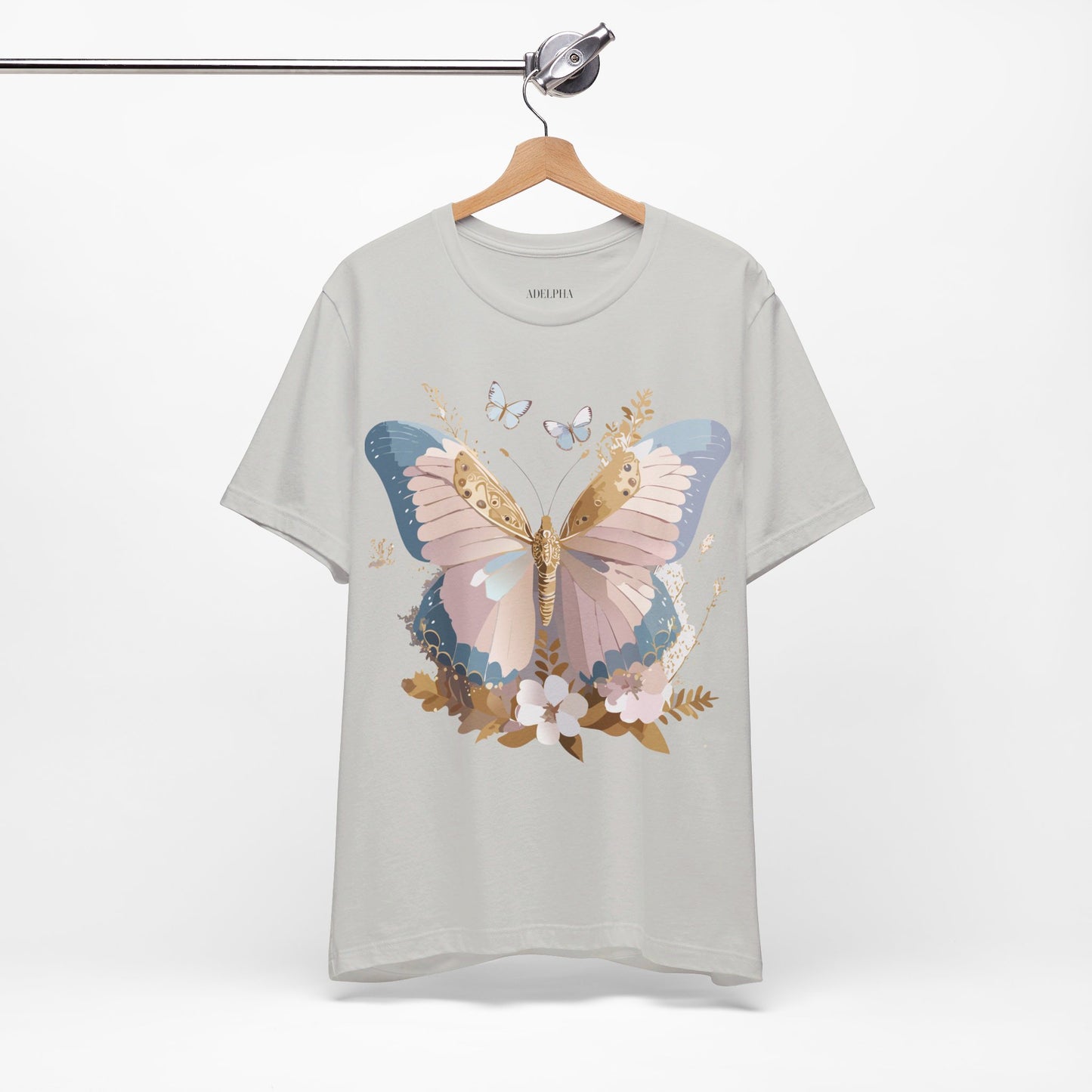 T-shirt en coton naturel avec papillon