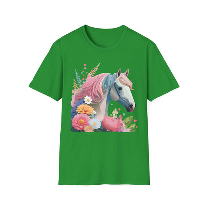 Horse Shirt Unisex Gildan Softstyle 64000 Cotton Tee With Animals