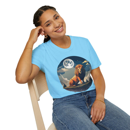 Lion Shirt Unisex Animal Tee Softstyle 64000 100 Percent Ring-Spun Cotton