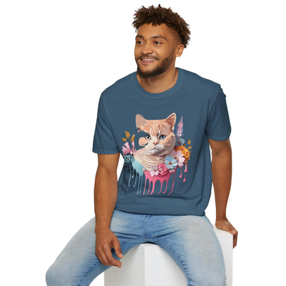 Cat Shirt Unisex Kitten Tee Softstyle Gildan 64000 Cotton Tee