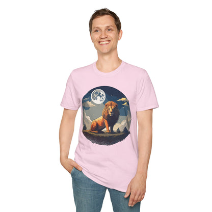 Lion Shirt Unisex Animal Tee Softstyle 64000 100 Percent Ring-Spun Cotton