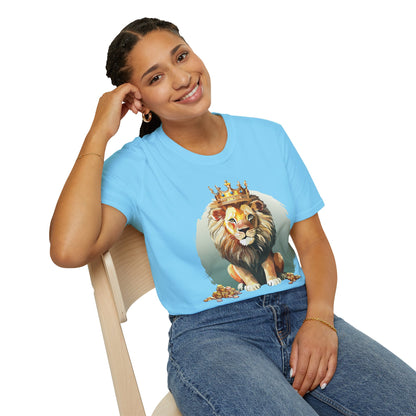 Unisex Lion Shirt Animal Tee Softstyle Gildan 64000 100 Percent Cotton Tee