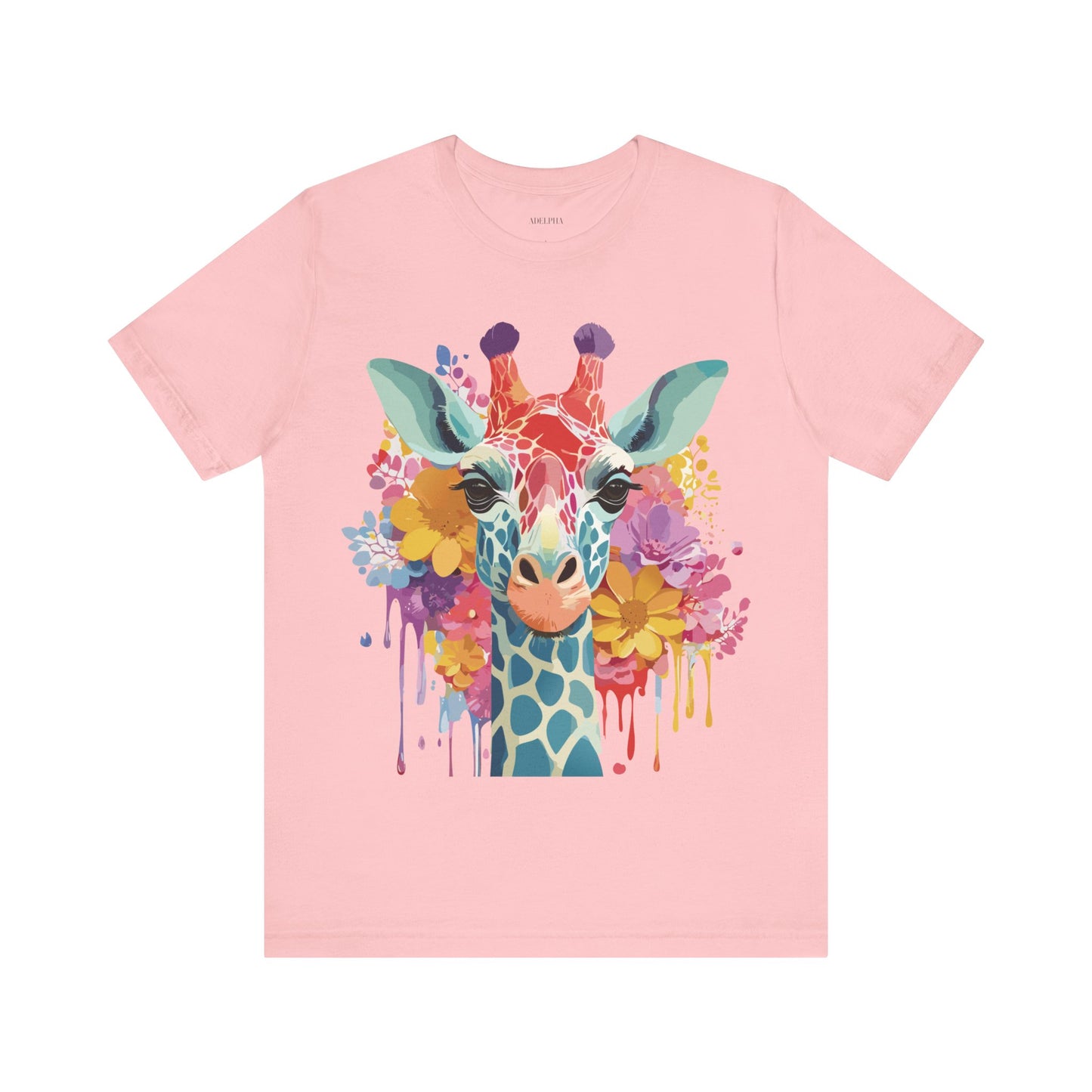 Natural Cotton Tee Shirt with Giraffe