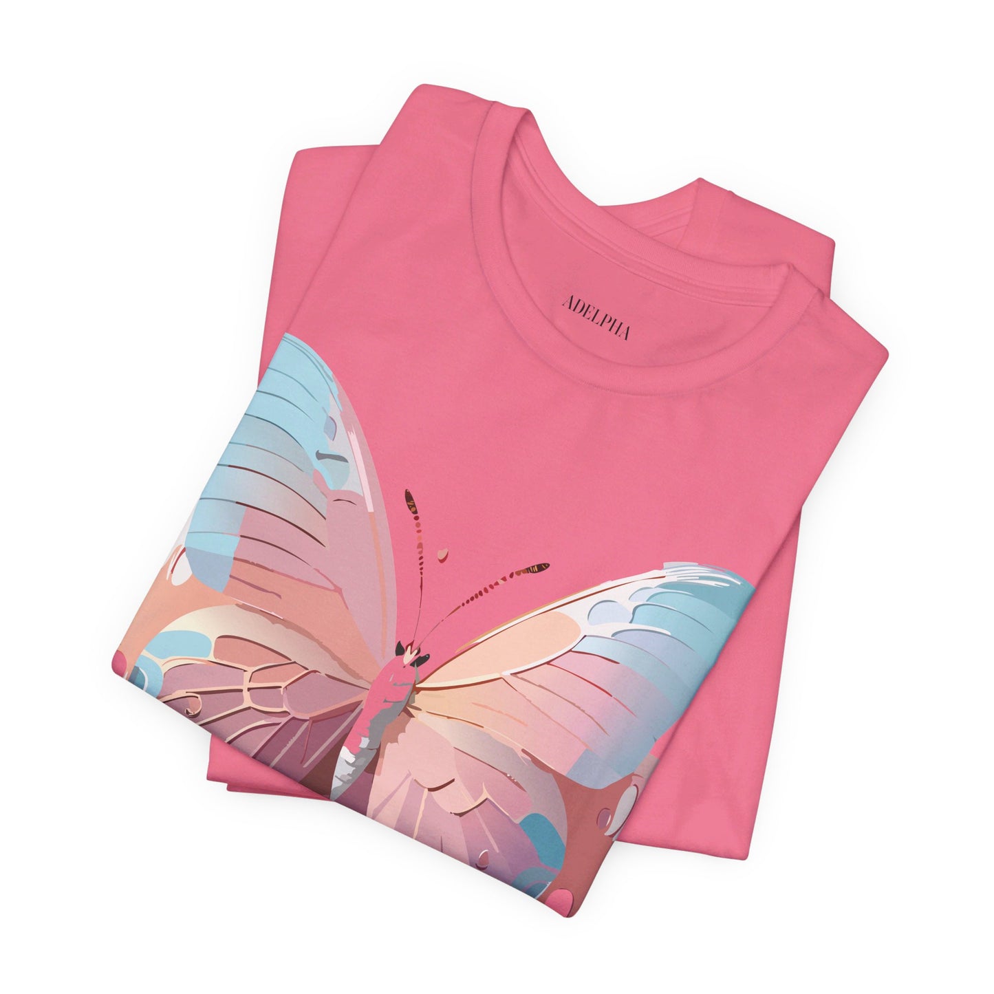 T-Shirt aus natürlicher Baumwolle mit Schmetterling