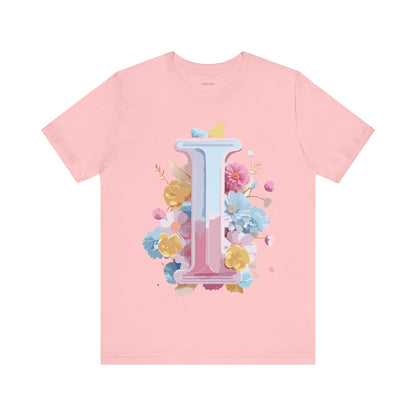 Natural Cotton Tee Shirt - Letters Collection - I Printify
