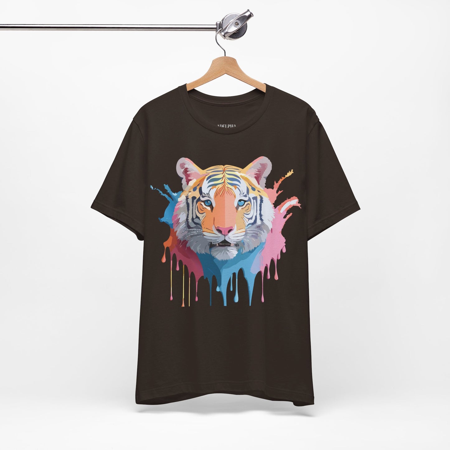 Natural Cotton Tee Shirt with Tiger