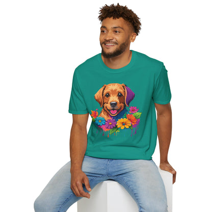 Unisex Dog Shirt With Animals Tee Softstyle Gildan 64000 Comfort Fit