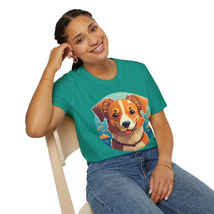 Dog Shirt Unisex Animal Tee One Hundred Percent Cotton Softstyle Gildan 64000