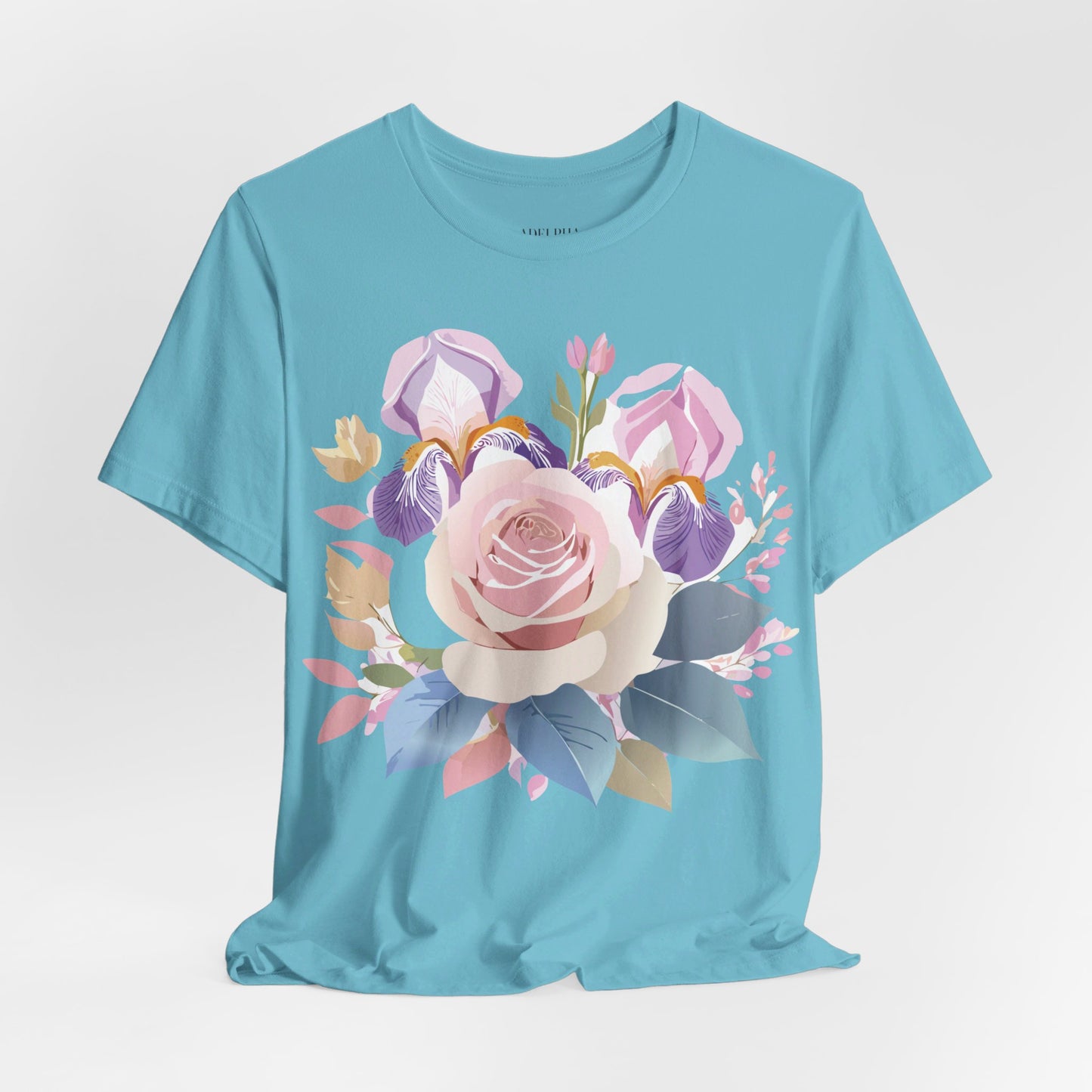 T-Shirt aus natürlicher Baumwolle mit Blumen