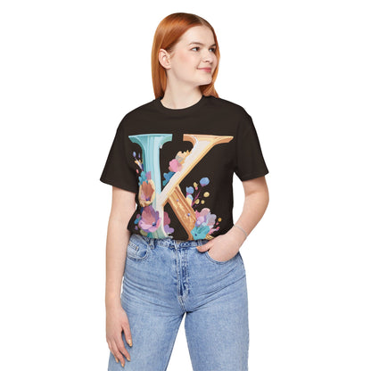 Natural Cotton Tee Shirt - Letters Collection - K Printify