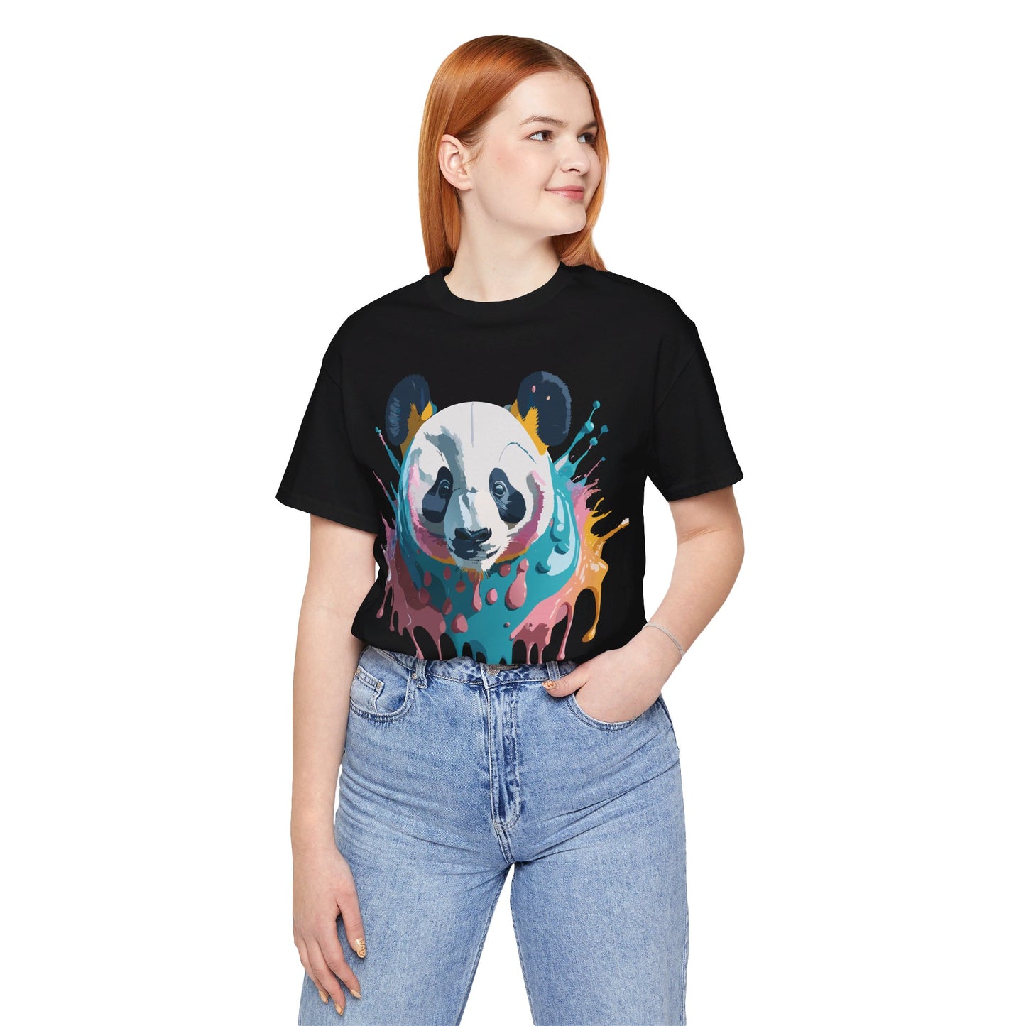 T-Shirt aus natürlicher Baumwolle mit Panda