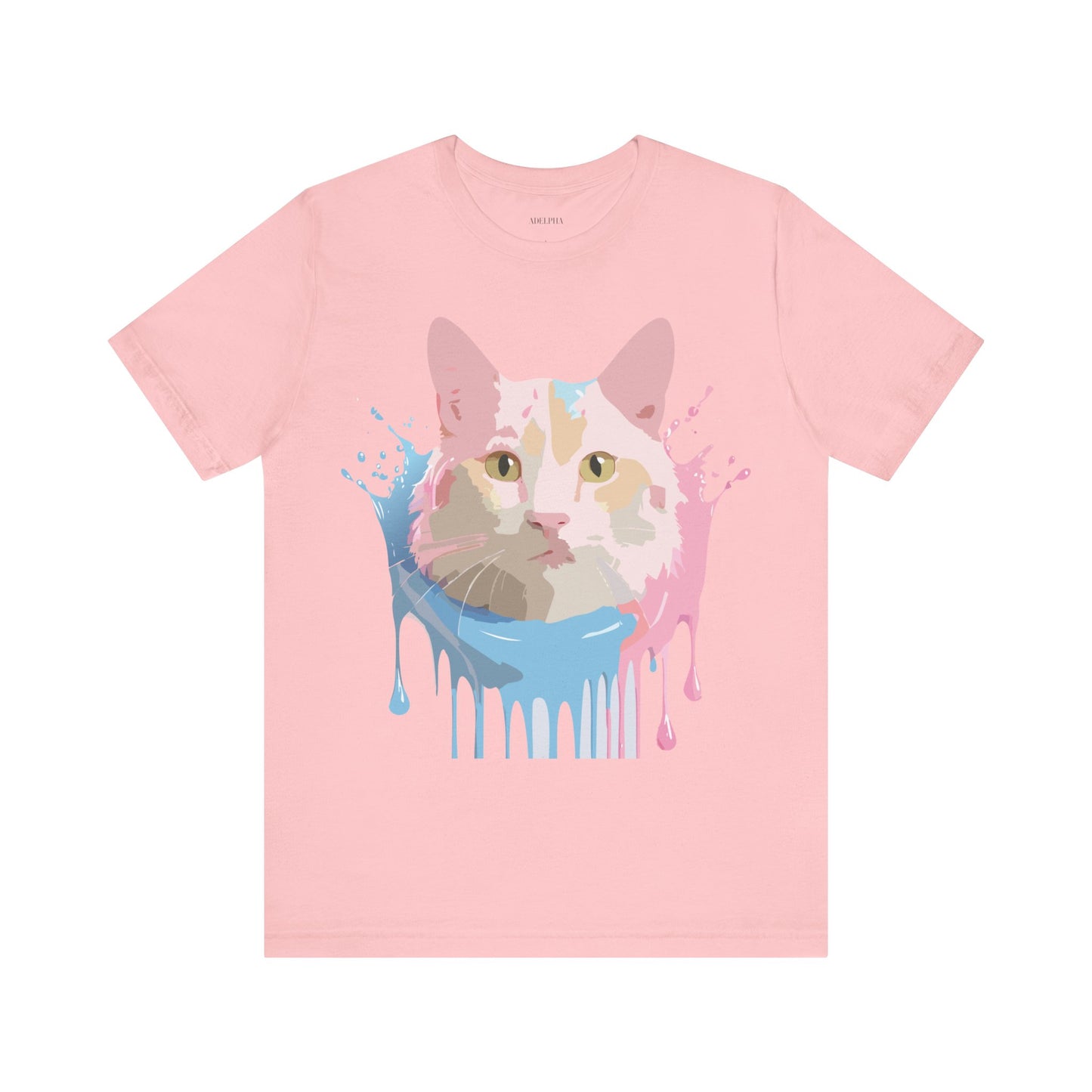 Natural Cotton Tee Shirt with Cat