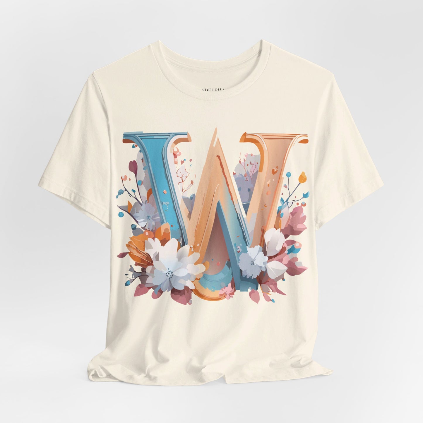 Natural Cotton Tee Shirt - Letters Collection - W