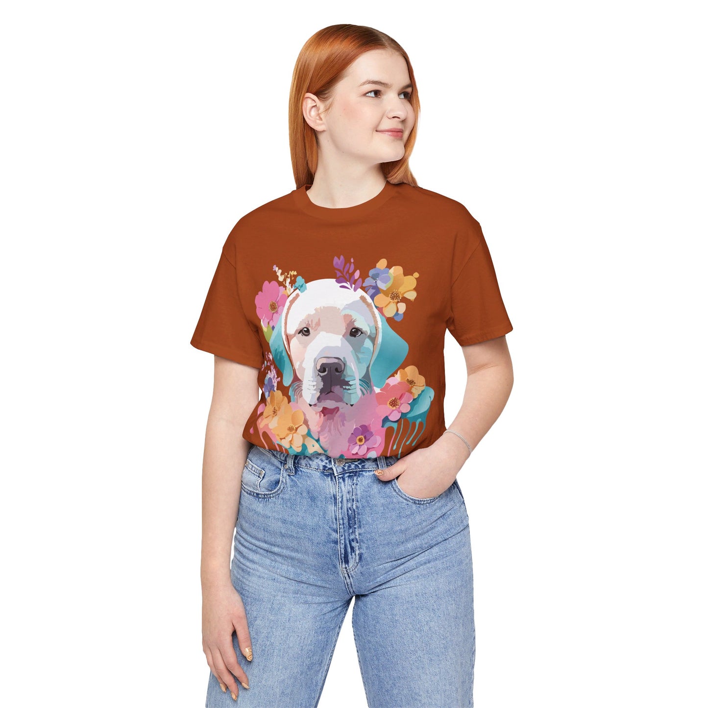 T-shirt en coton naturel avec chien