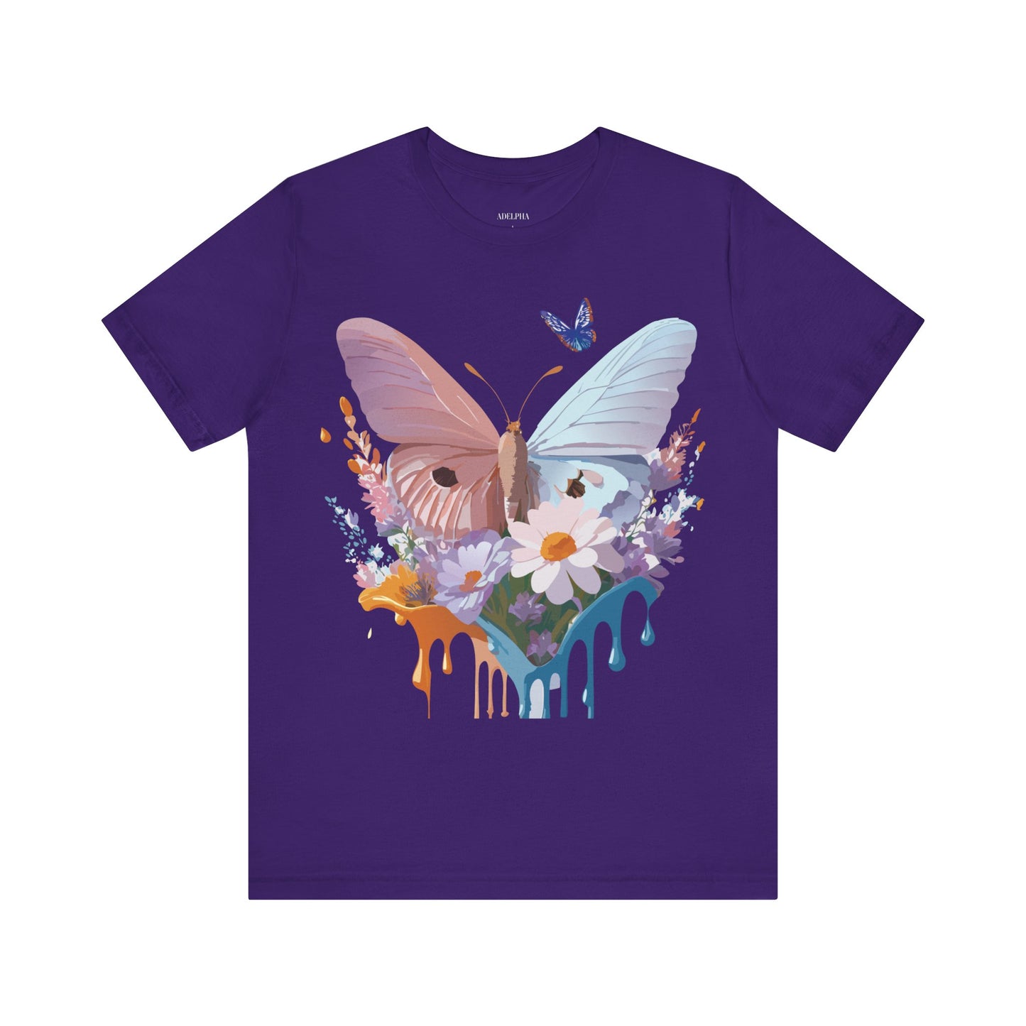 T-Shirt aus natürlicher Baumwolle mit Schmetterling