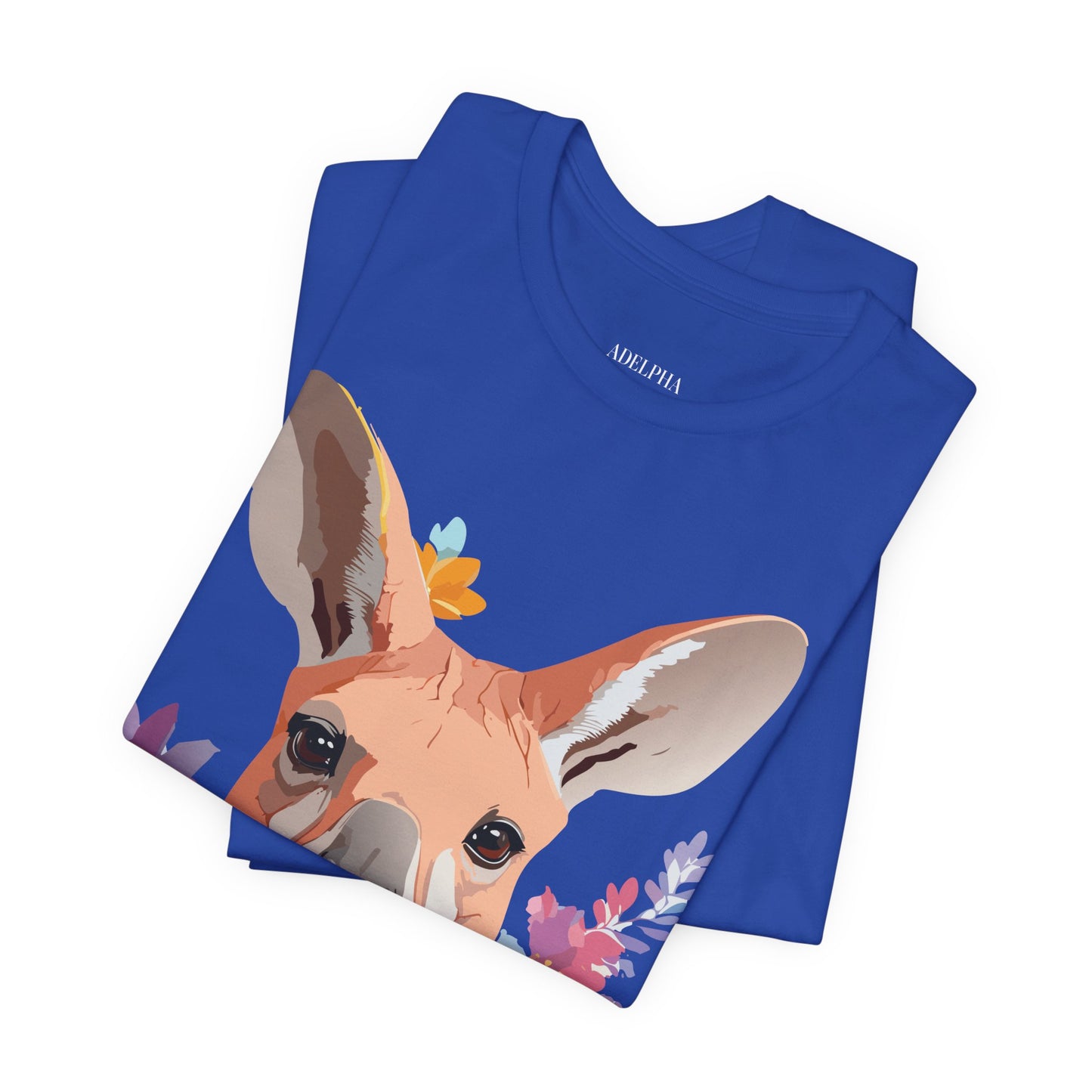 Natural Cotton Tee Shirt with Kangaroo