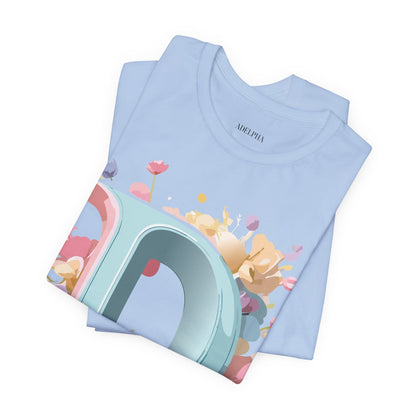 Natural Cotton Tee Shirt - Letters Collection - D Printify