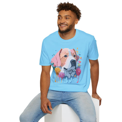 Dog Shirt Unisex Softstyle Cotton Tee 64000 Graphic Animal Print
