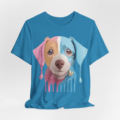 Natural Cotton Tee Shirt with Dog Printify