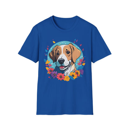 Unisex Dog Shirt Animal Print Tee Gildan Softstyle 64000 Cotton