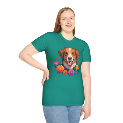 Dog Shirt Unisex Animal Tee Short Sleeve Gildan Softstyle 64000 Cotton Tee