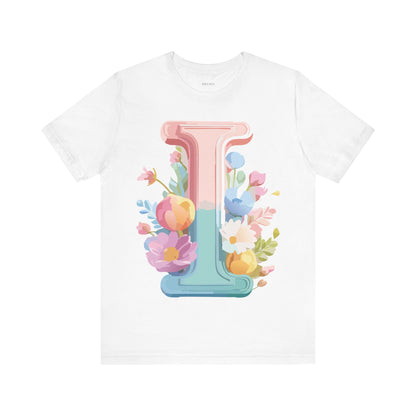 Natural Cotton Tee Shirt - Letters Collection - I Printify