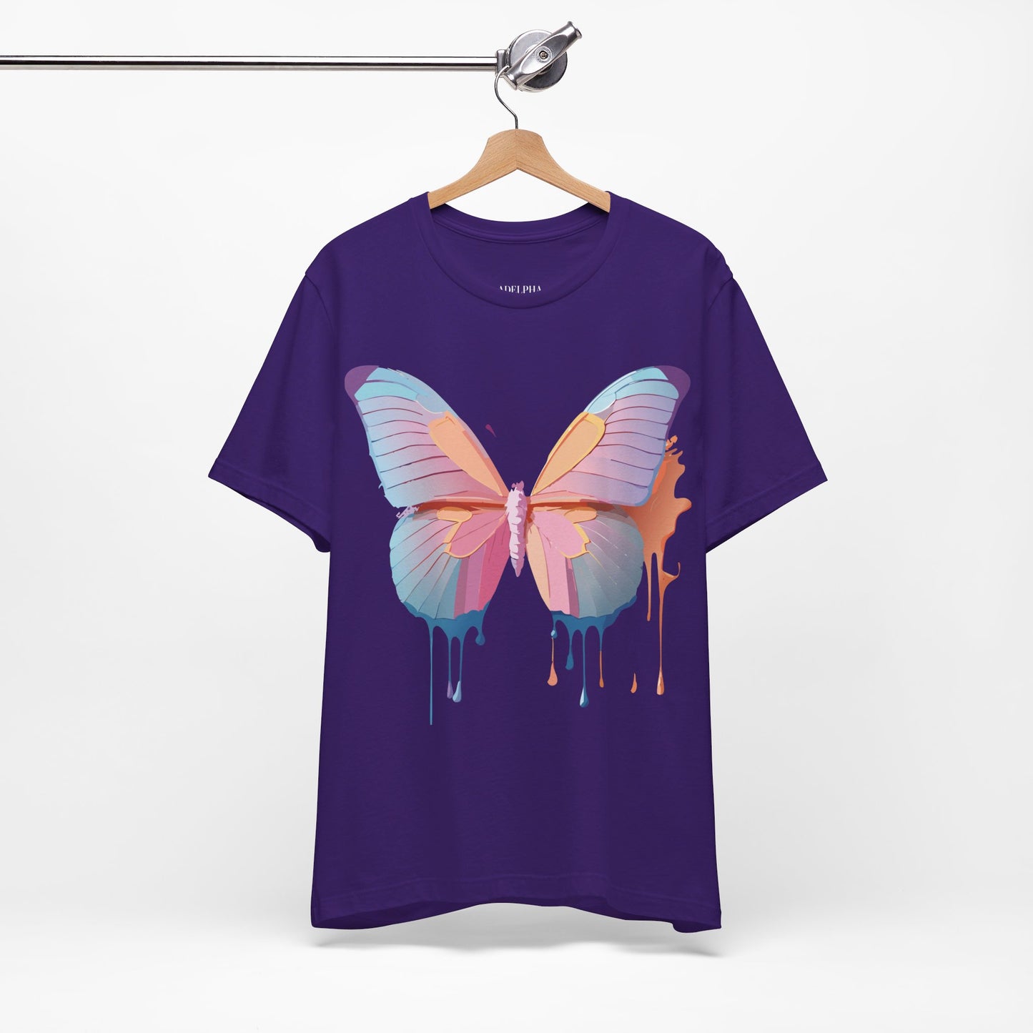 T-Shirt aus natürlicher Baumwolle mit Schmetterling