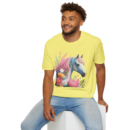 Horse Shirt Unisex Gildan Softstyle 64000 Cotton Tee With Animals